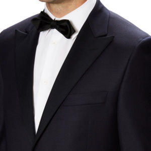 Hickey Freeman Super 120s Sterling Satin Trim Peak